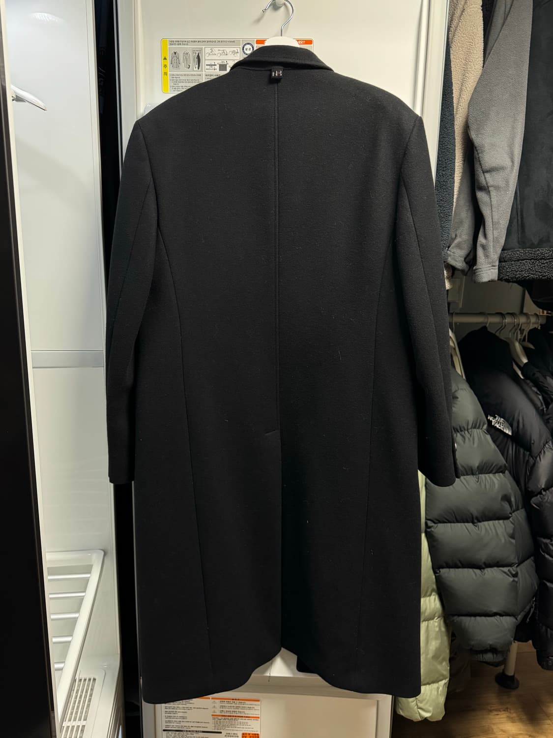 넌블랭크 3버튼 체스터필드 코트 블랙 XL 상품이미지2