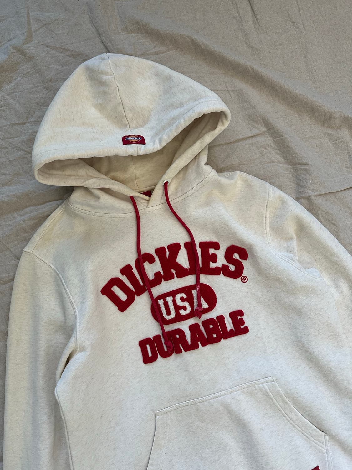 디키즈 오트밀 레드 자수로고 후드티 상품이미지6