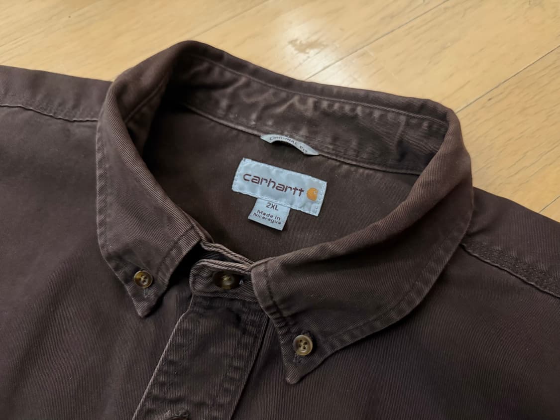 [칼하트] S09 캔버스 워크셔츠 다크 브라운 2XL (오버핏/자켓대용) 상품이미지2