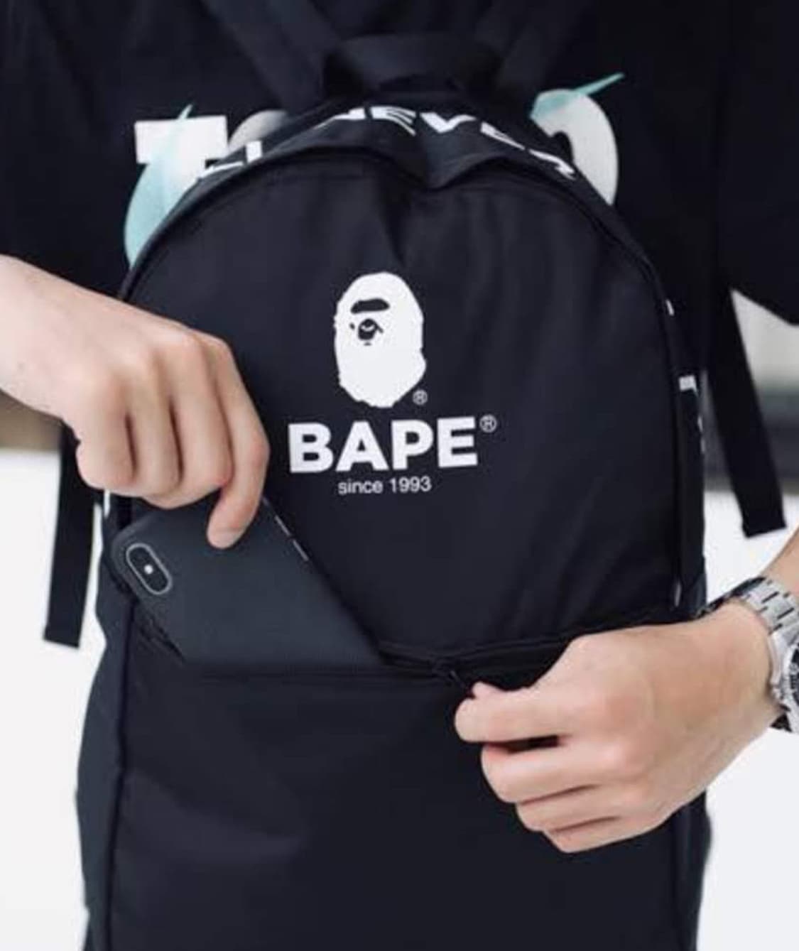 베이프 가방 백팩 블랙 새상품 정품 상품이미지2