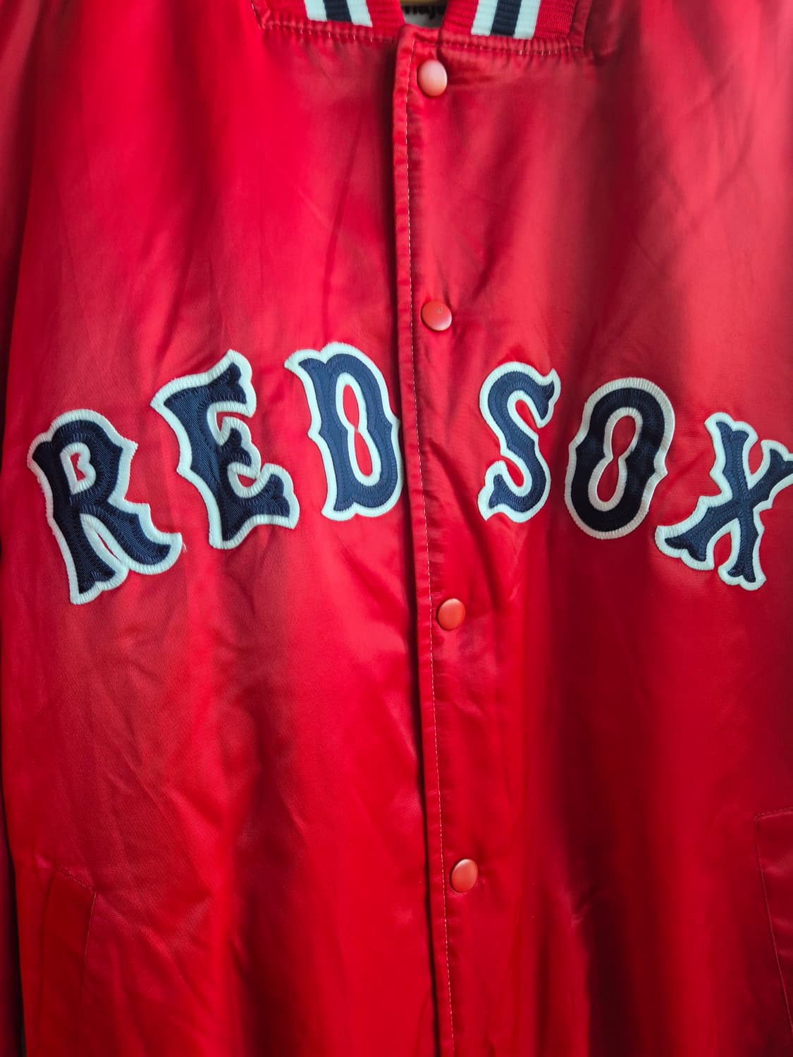 Majestic 마제스틱 MLB 보스턴 레드 삭스 새틴 봄버 자켓 상품이미지2