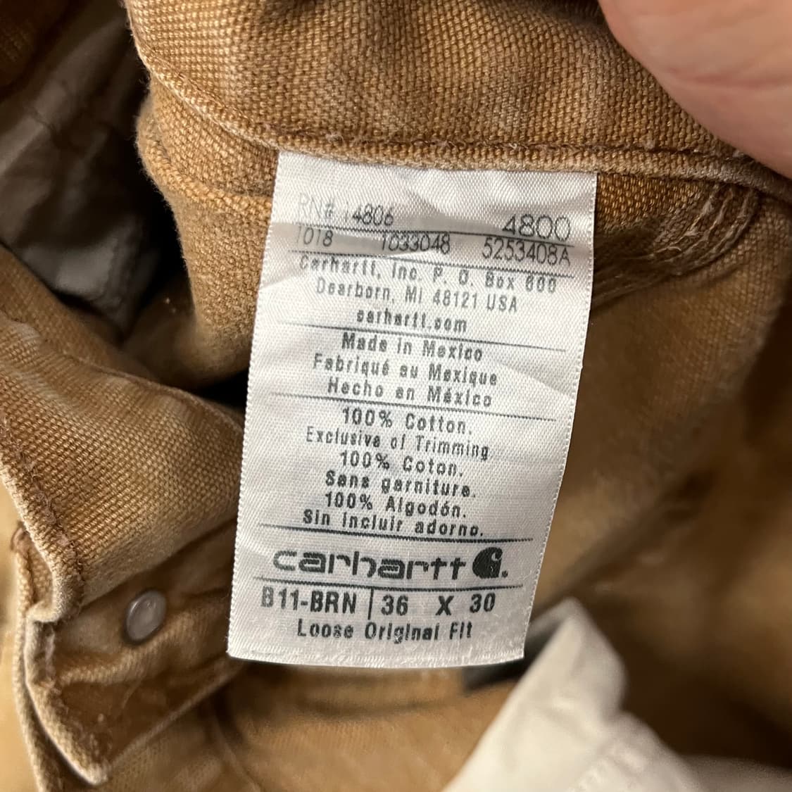 Carhartt B11 카펜터 팬츠 (35“) 상품이미지7