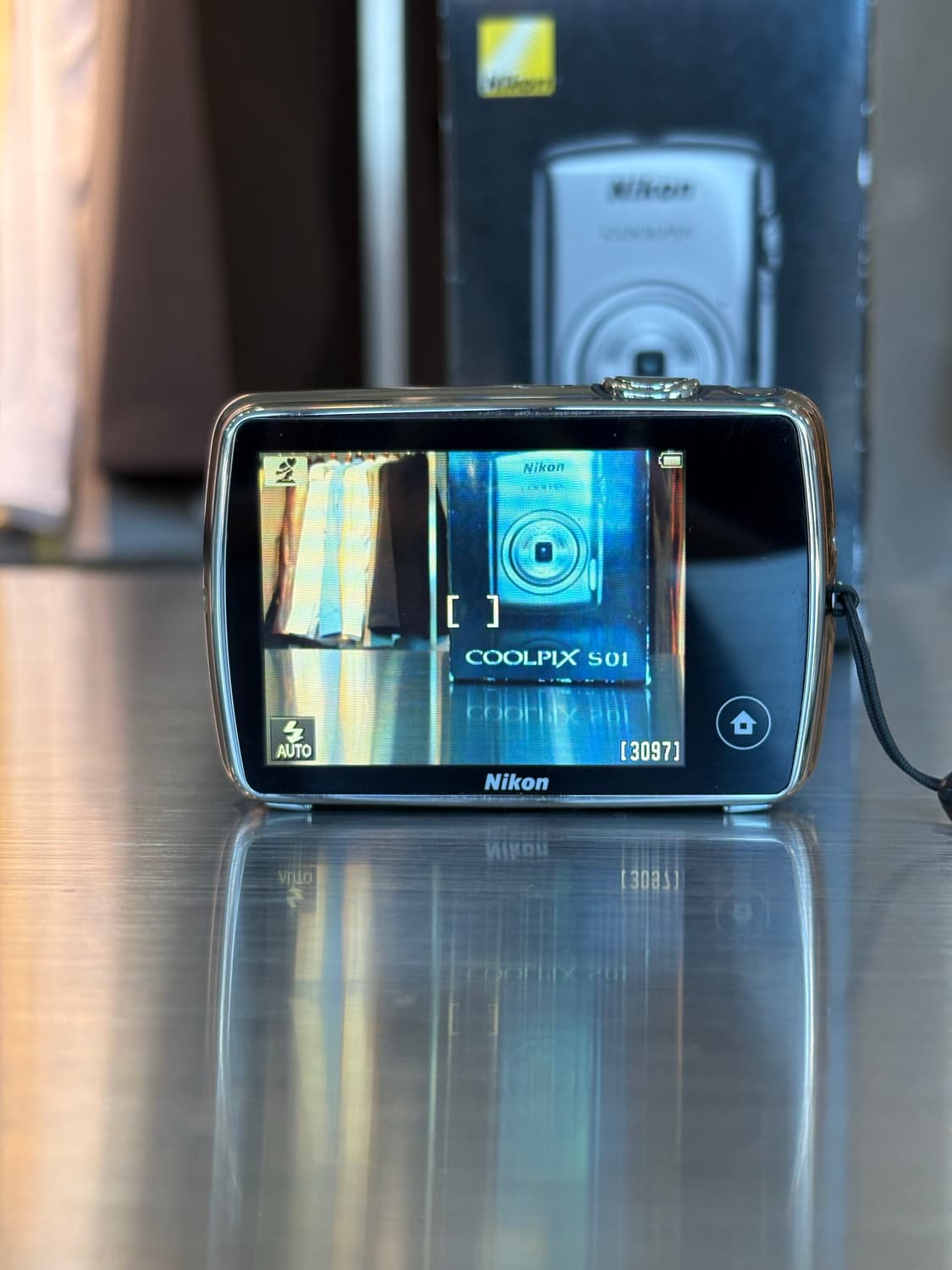 박스O)니콘 쿨픽스 s01 크롬실버 빈티지디카 상품이미지3