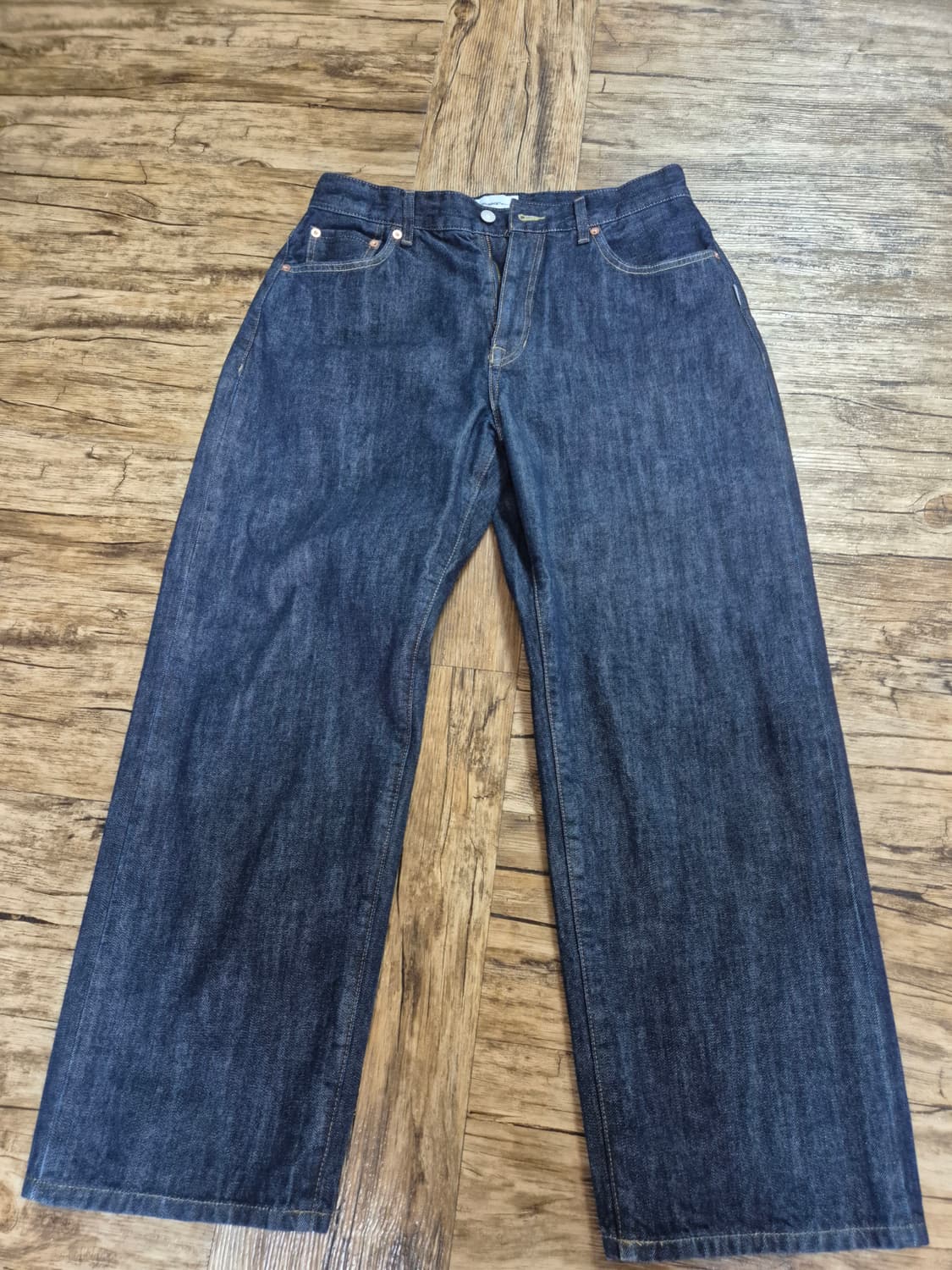 에스피오나지 와이드 인디고 생지 데님 상품이미지2