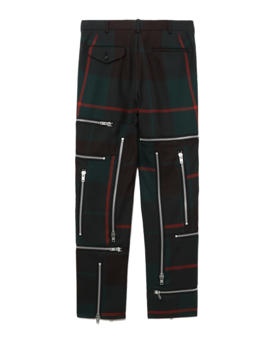 새상품 꼼데가르송옴므플러스 지퍼 디테일 타탄체크 팬츠 S 상품이미지3