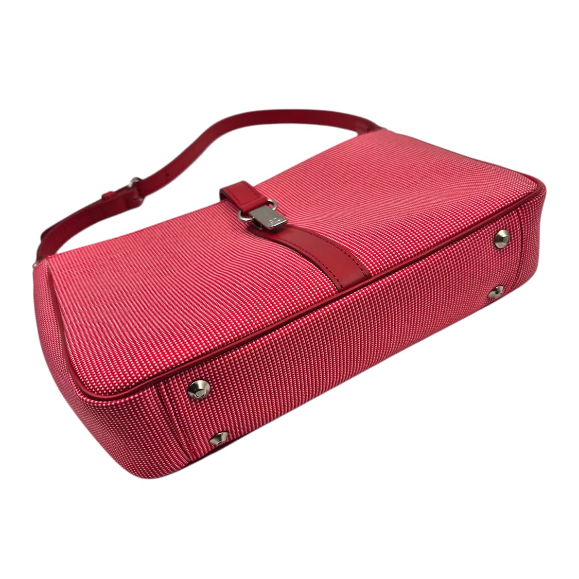 90s 꾸레쥬 자카드 레더 버클 숄더&핸드백 상품이미지5