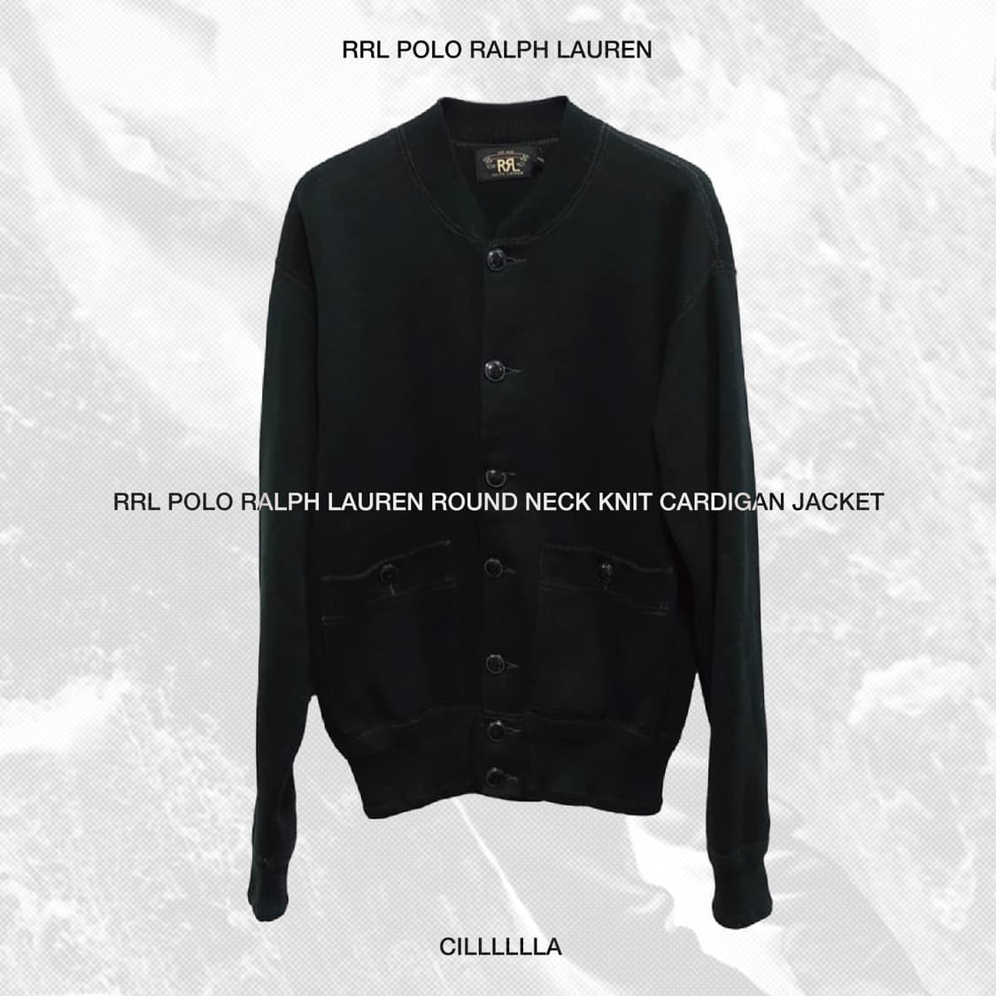 [S,100] RRL 폴로랄프로렌  라운드넥 니트 가디건 자켓 상품이미지1