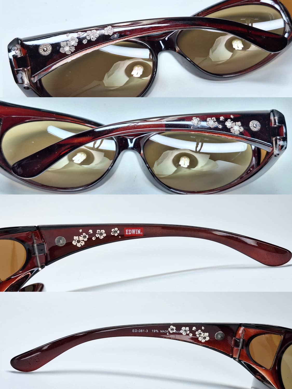00s 일본 빈티지/대만제 꽃무늬템플 선글라스 EDWIN ED-081-3 상품이미지3