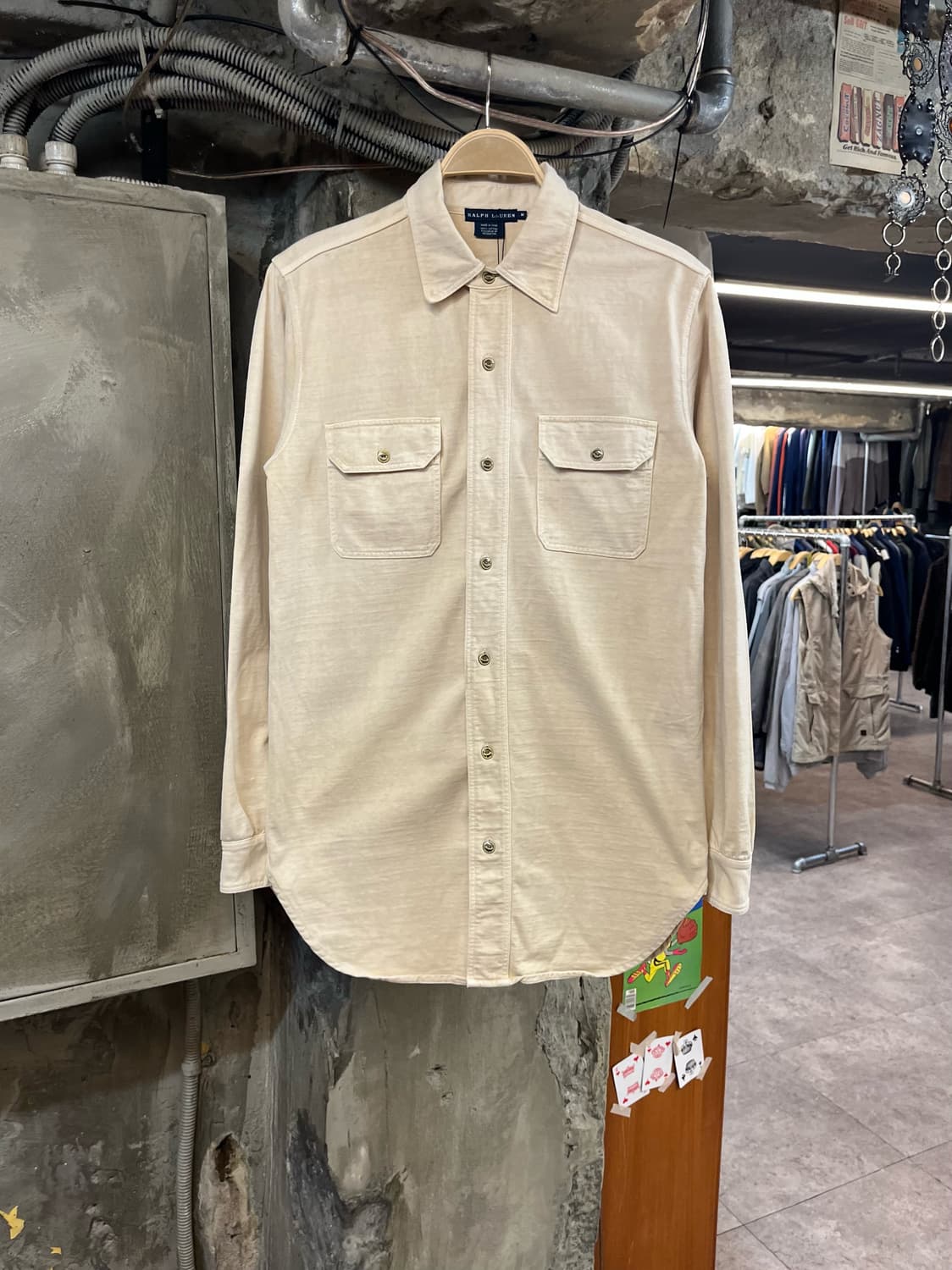 폴로 랄프로렌 코튼 포켓 셔츠 베이지 M #csz2259 상품이미지1