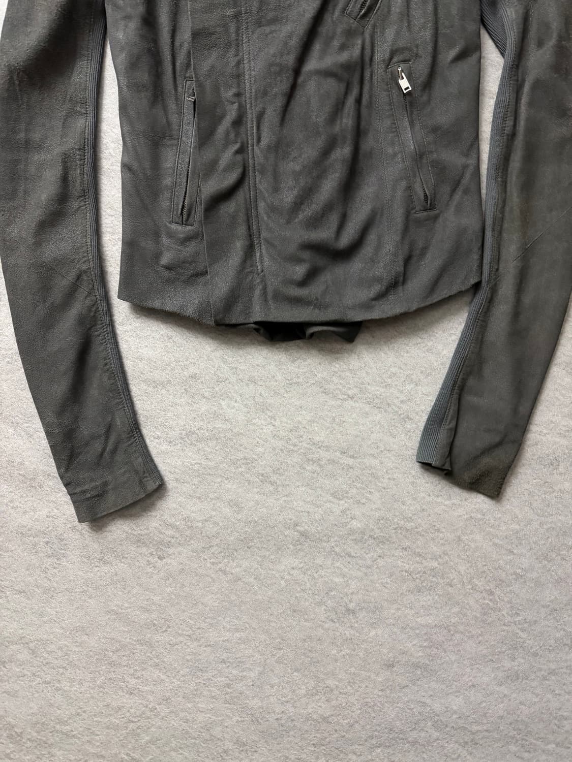 릭오웬스 하이넥 램스킨 자켓 상품이미지4