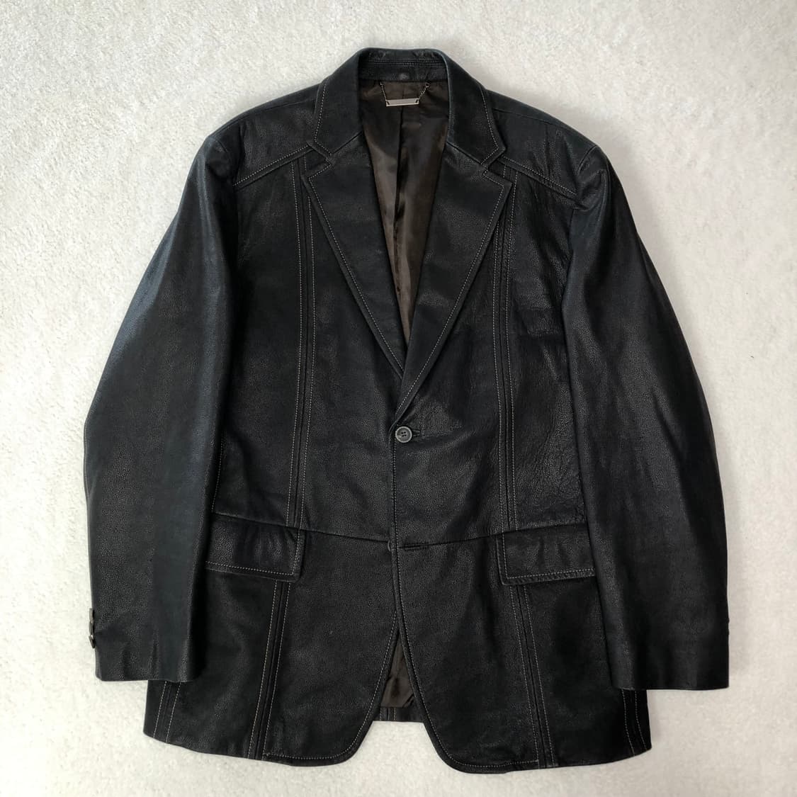 올젠 싱글 레더 블레이저 자켓  상품이미지1