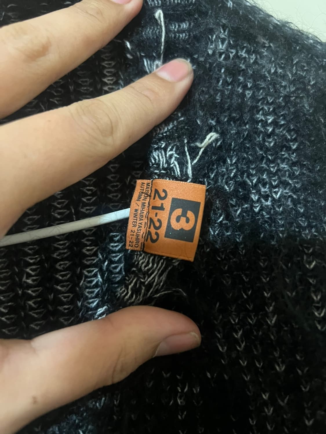 (정품) Maison Mihara Yasuhiro 니트 블랙(정품택있음) 상품이미지4