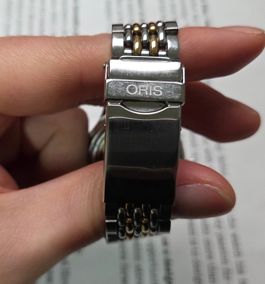 레어] 빈티지 오리스 빅크라운 포인터데이트 스몰세컨즈 코인베젤 브슬 ve 상품이미지6