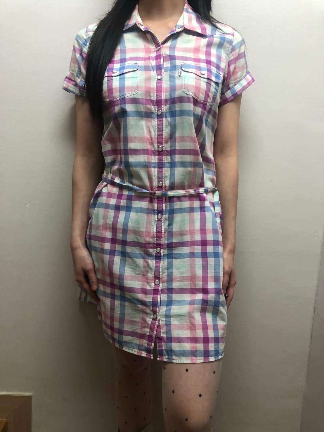 빈티지 리바이스 핑크 체크 원피스 상품이미지6