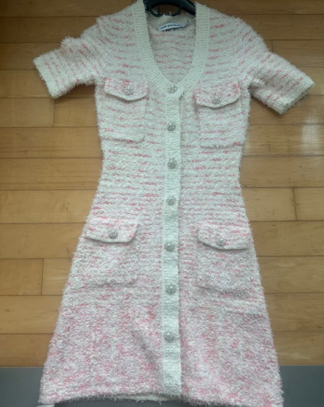 셀프포트레이트 트위드 반팔원피스 상품이미지1