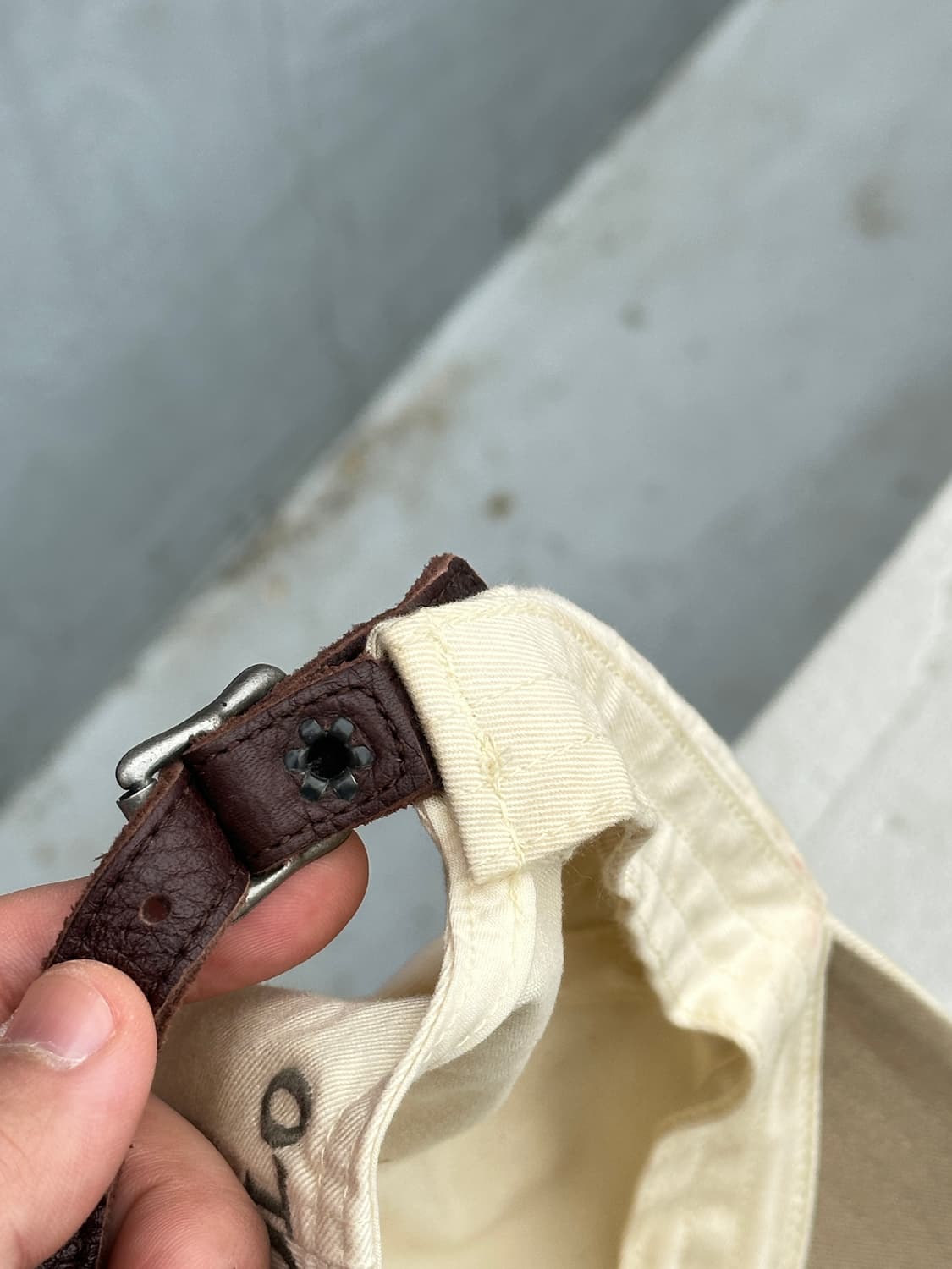 [M] 90s 폴로 랄프로렌 아이보리 볼캡 모자 상품이미지6