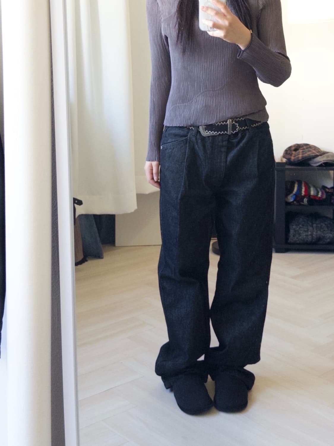 [SATUR] black denim pants 상품이미지1