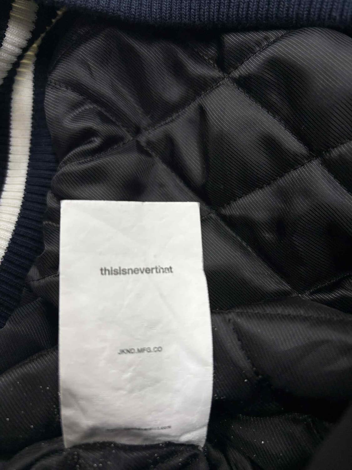 디스이즈네버댓 아치로고 네이비 바시티 자켓 봄버 점퍼(L) 상품이미지5