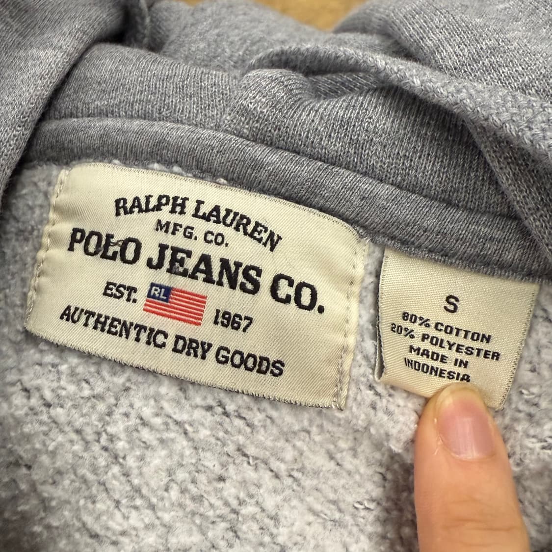 폴로 랄프로렌 그레이 후드집업  상품이미지5