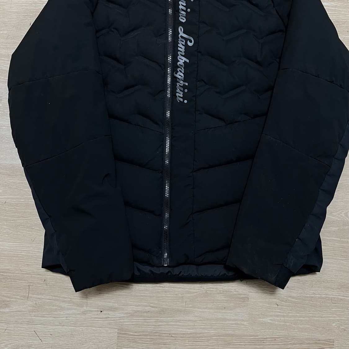 토니노 람보르기니 덕다운 레터링 로고 경량패딩 점퍼 [블랙] XL/105 상품이미지3