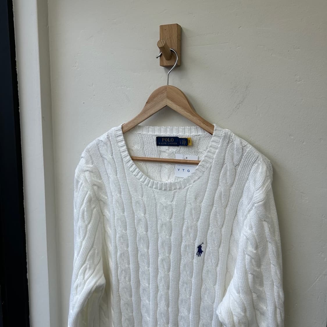 15600 - 폴로 랄프로렌 화이트 케이블 니트 상품이미지1