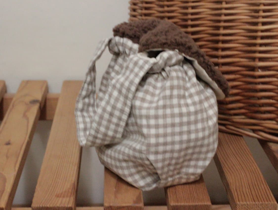 핸드메이드 손잡이 퍼 밴딩 파우치 상품이미지9