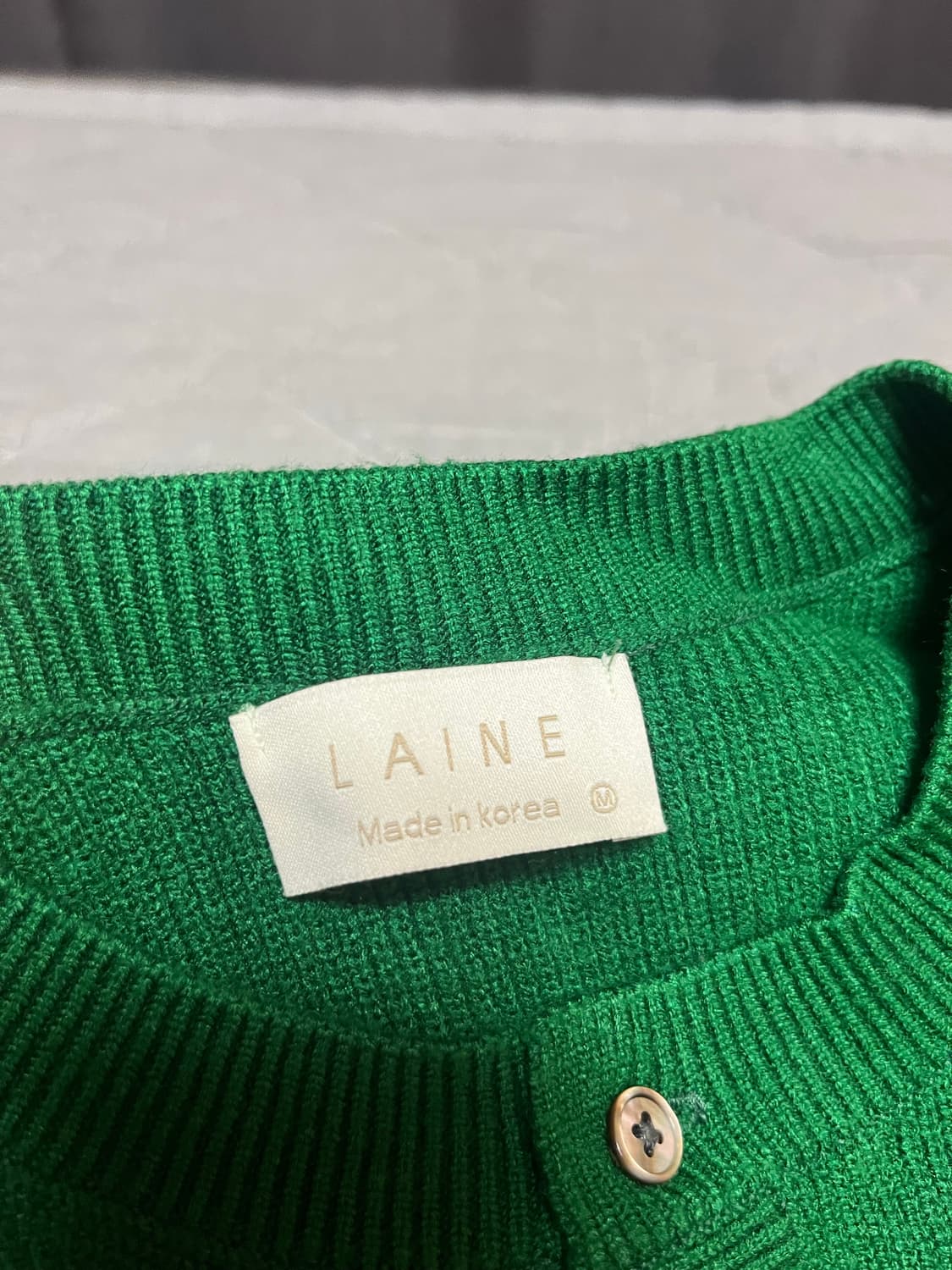 (보세) LAINE 그린 니트 상품이미지5