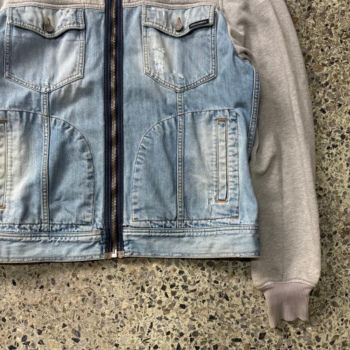[XL] D&G 돌체앤가바나 데님 스웻 집업 자켓 상품이미지5