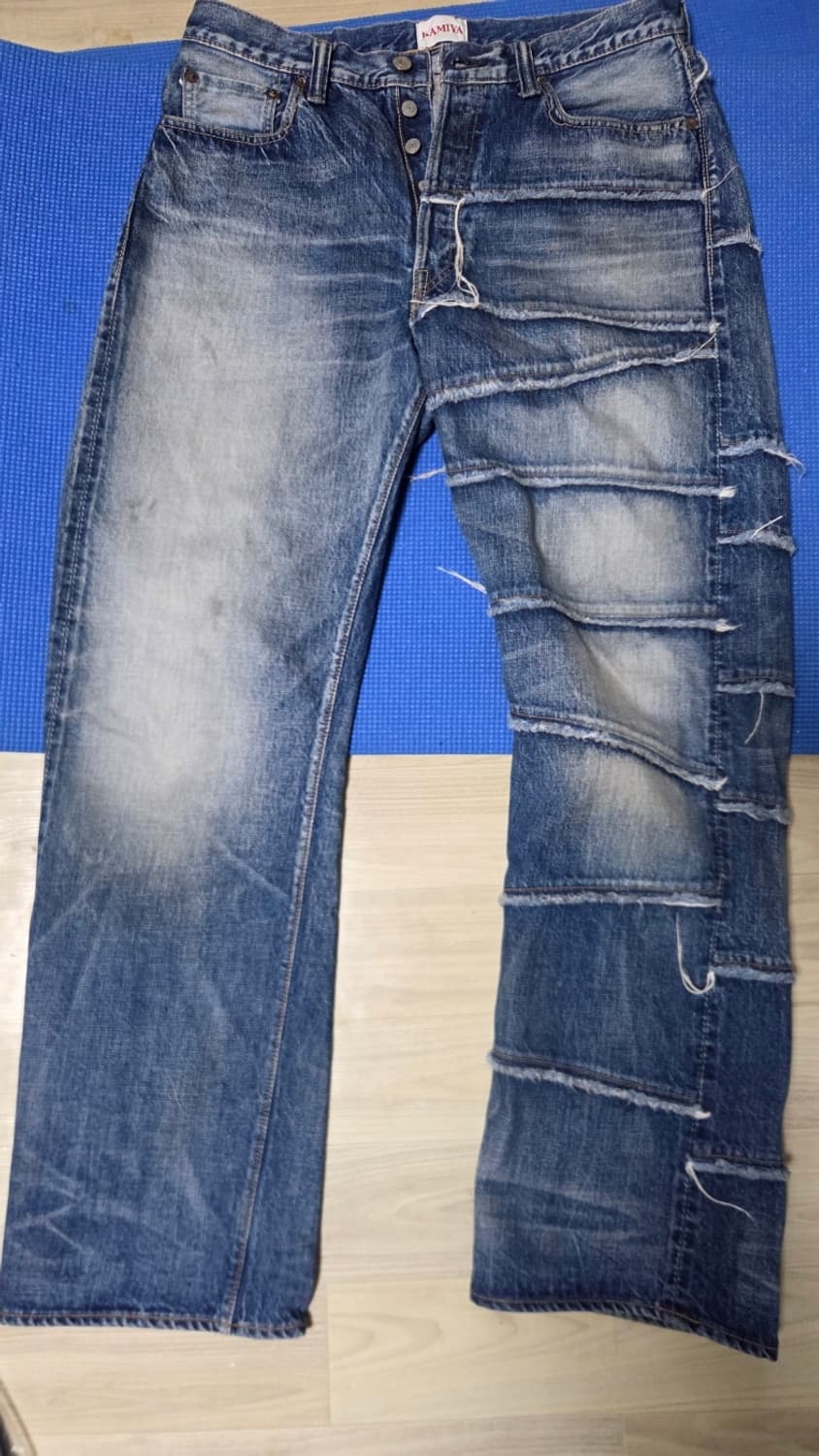 카미야 x 풀카운트 스위칭 데님 팬츠 인디고 M사이즈 상품이미지1