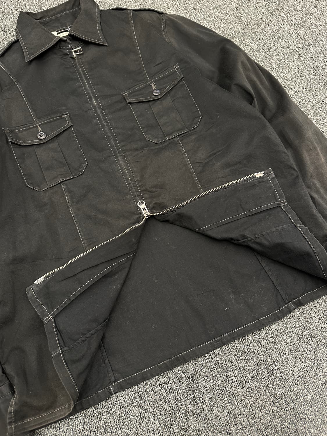 XL) 재패니즈 빈티지 블랙 집업 자켓 상품이미지7