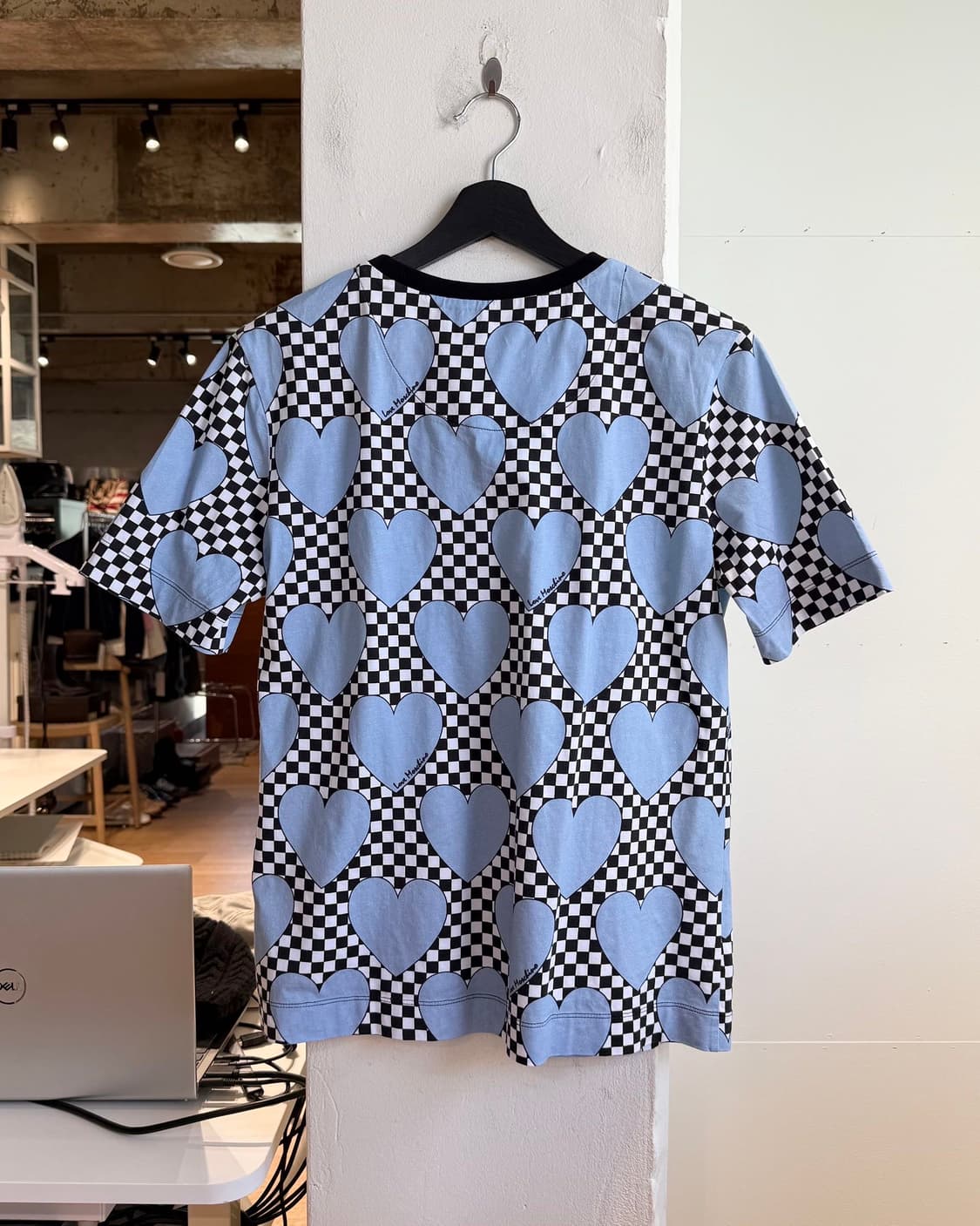 러브 모스키노 블루 하트 프린팅 하프티  상품이미지6