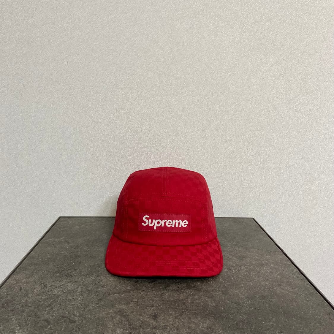 (OS) 슈프림 박스로고 캠프캡 모자 체커보드 레드 상품이미지1