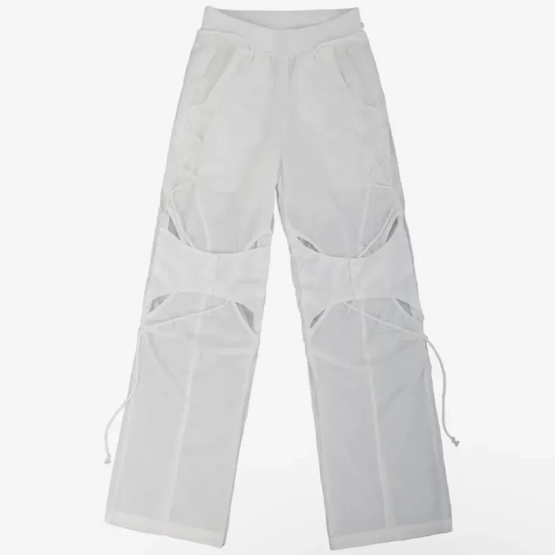 오호스 오픈 스냅 라이트 팬츠 화이트 상품이미지2