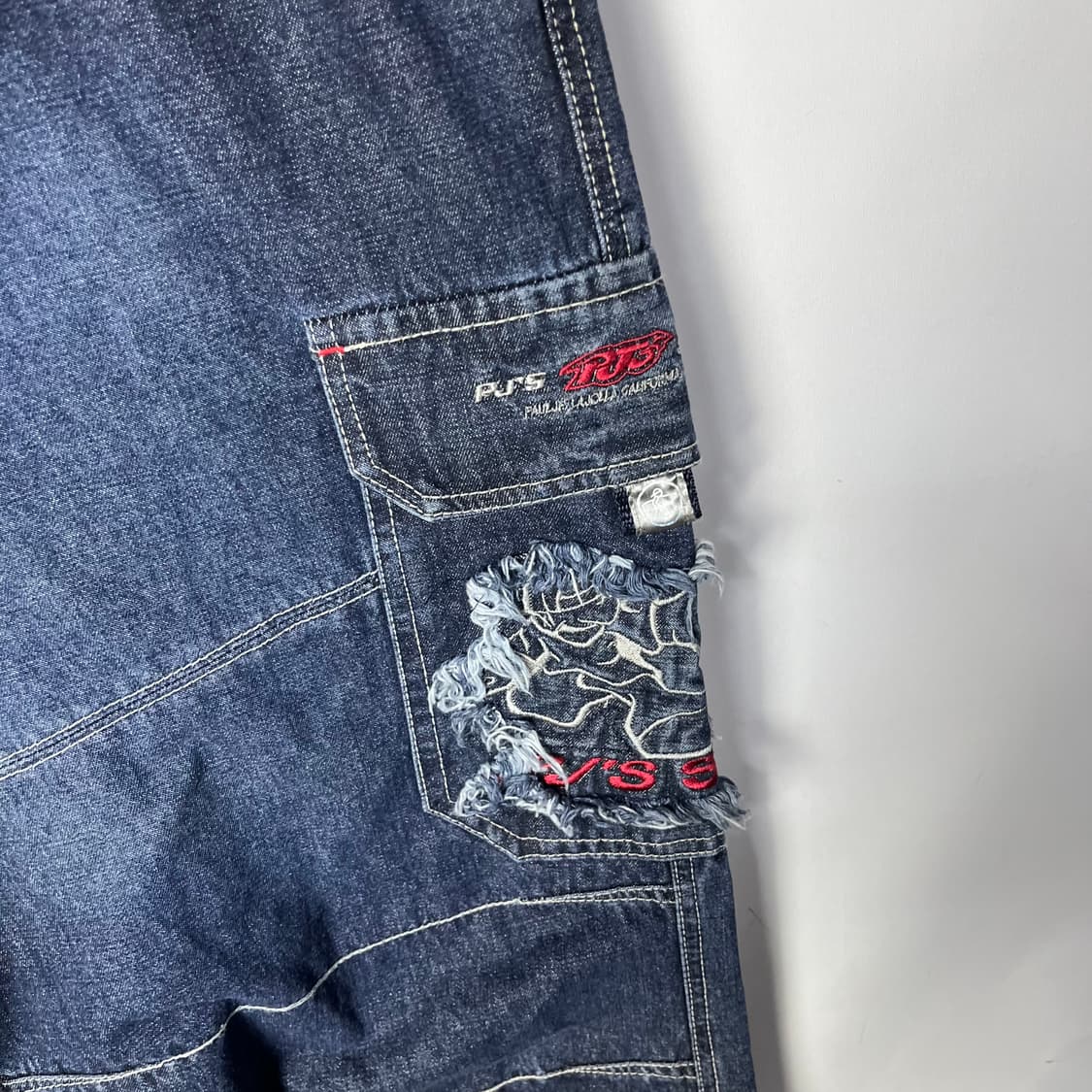 [PJ'S Surf] 올드스쿨 워싱 카고 데님팬츠 상품이미지3