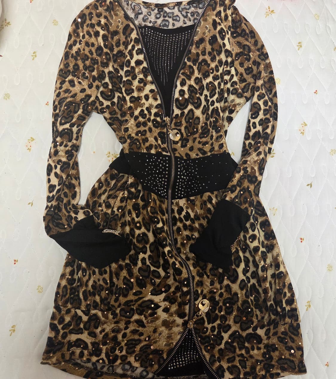 오네갸루 호피 레오파드 원피스 투웨이 상품이미지1