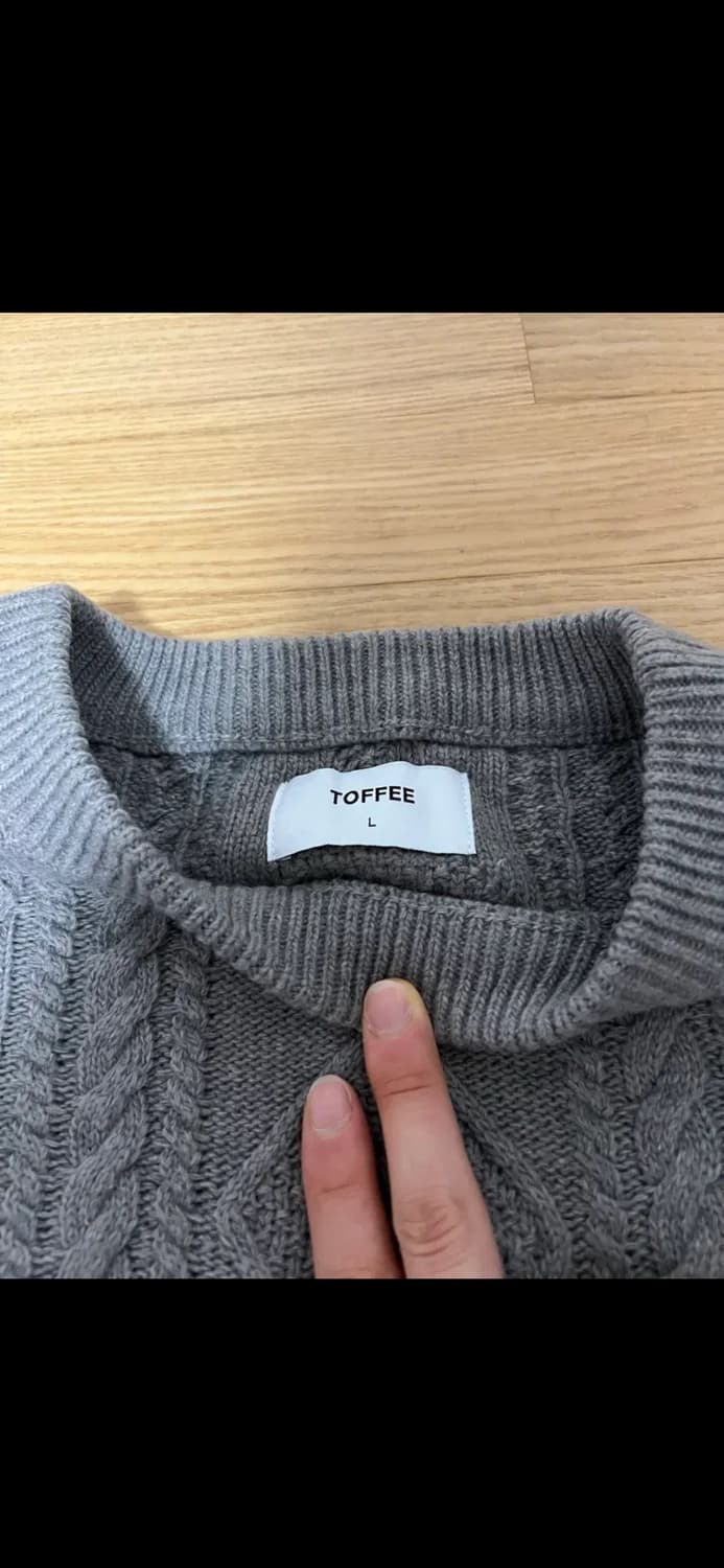  니트 데일리 라운드넥 피셔맨 니트 (MELANGE GREY) L 상품이미지7