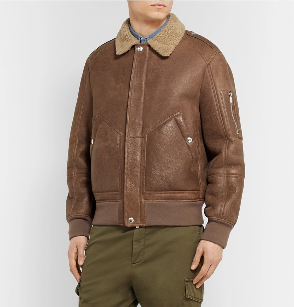 브루넬로쿠치넬리 에비에이터 풀시어링 무스탕 자켓  L 상품이미지1