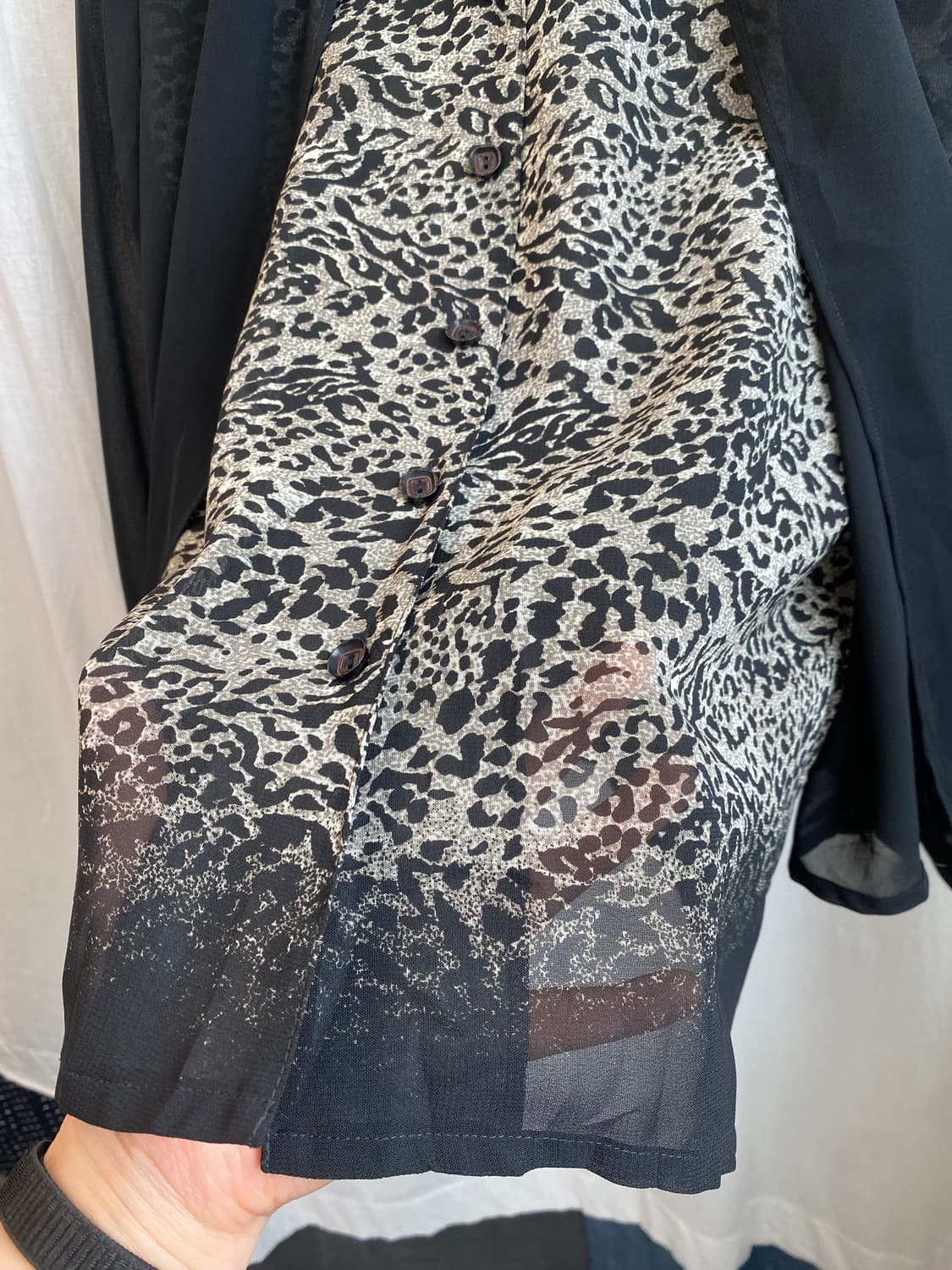 레오파드 레이어 블라우스(L) 상품이미지9