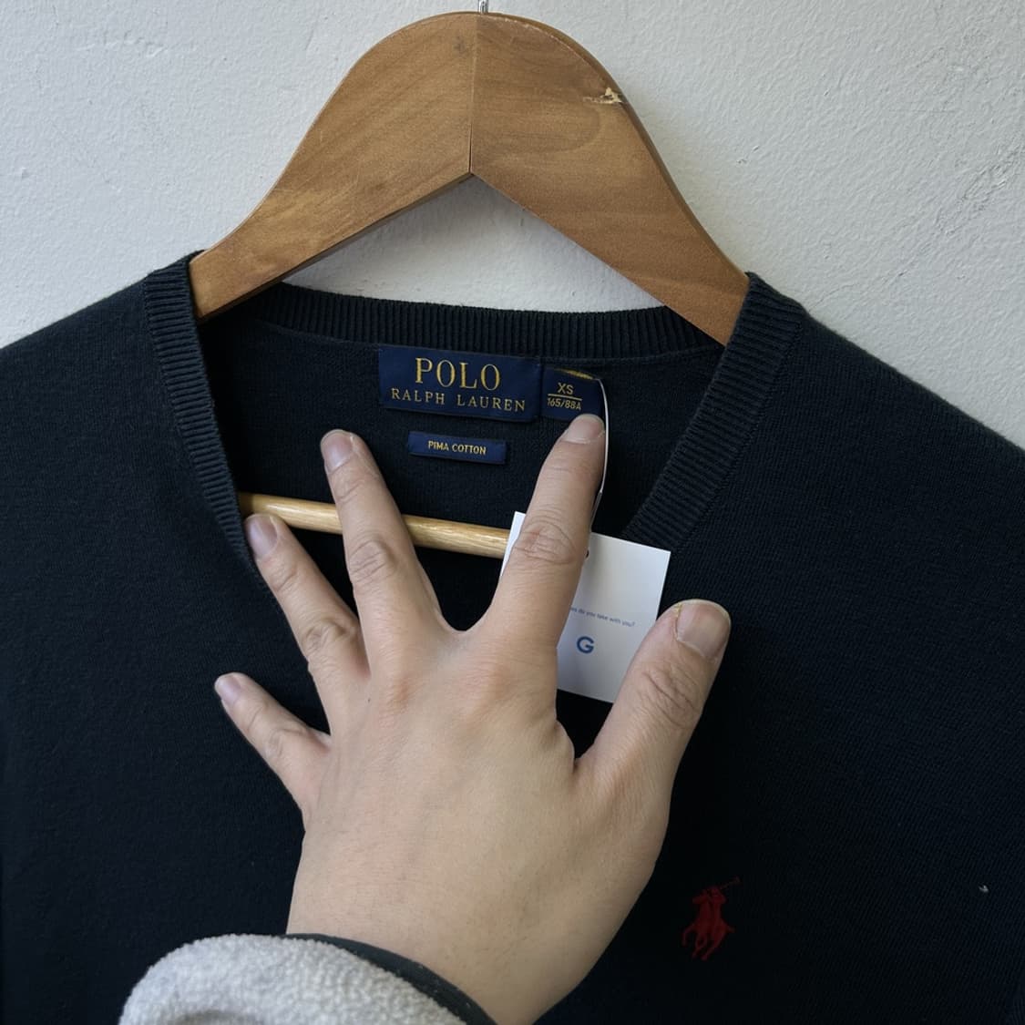 15819 - 폴로 랄프로렌 블랙 브이넥 니트 (피마 코튼) 상품이미지3