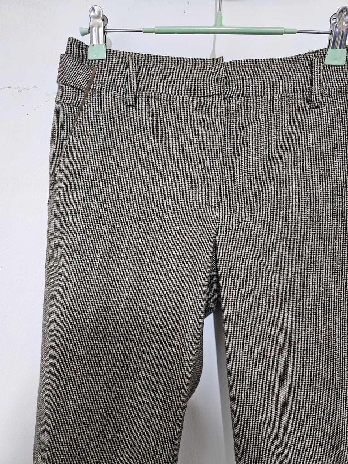 크로커다일 반짝이 그레이체크 7부모바지  27 새거수준 상품이미지2