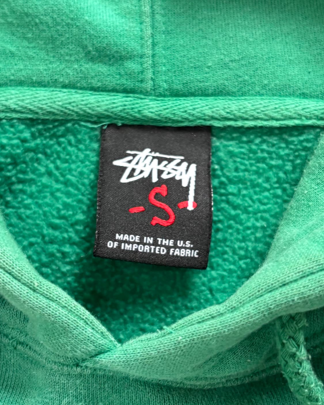 Stussy 스투시 그린컬러 로고 후드티 상품이미지5