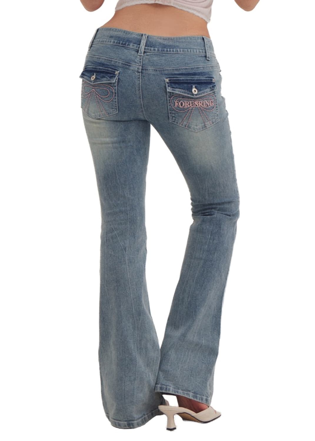 RIBBON STITCH BOOTCUT JEANS [BLUE] 상품이미지1