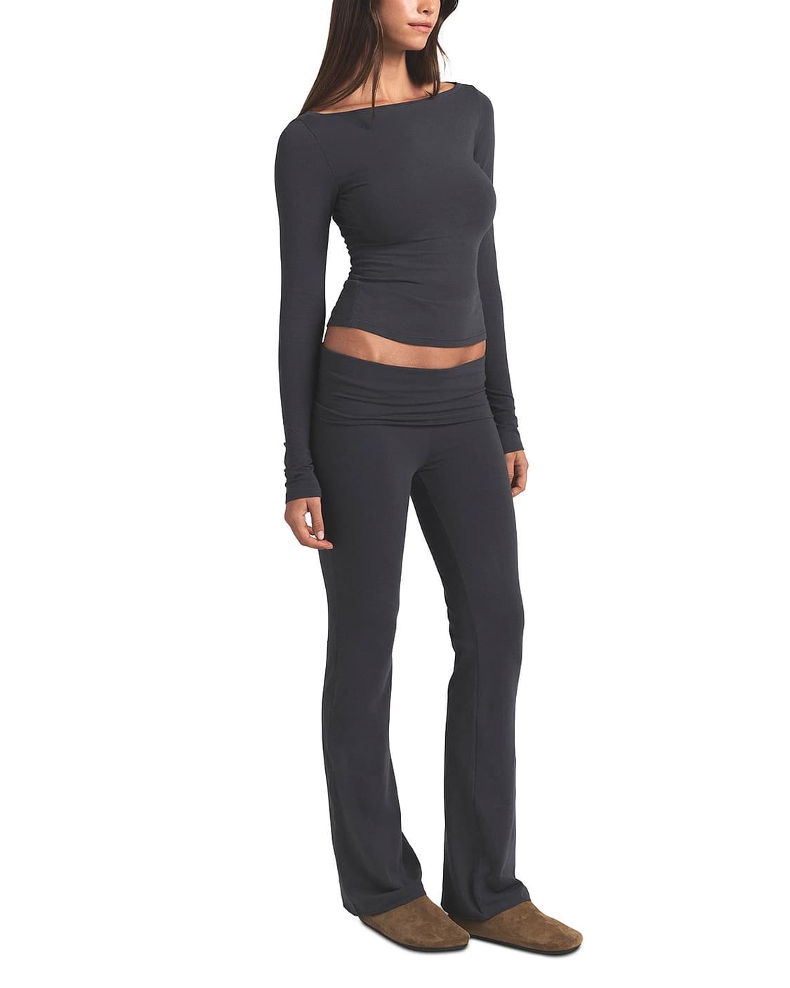 폴드 오버 팬츠 (블랙,그레이) 상품이미지3