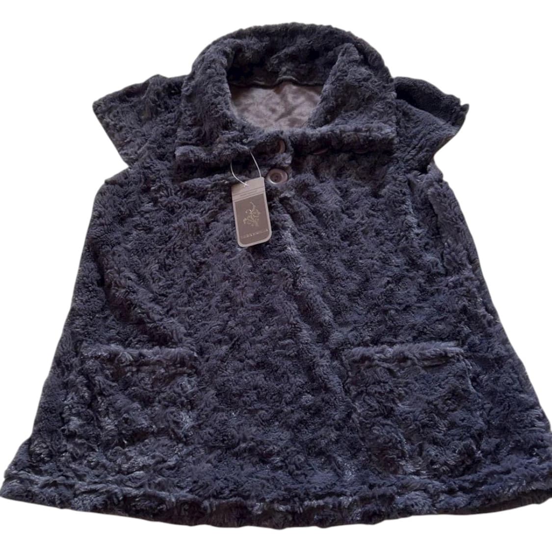 빈티지 퍼 베스트 그레이 상품이미지1