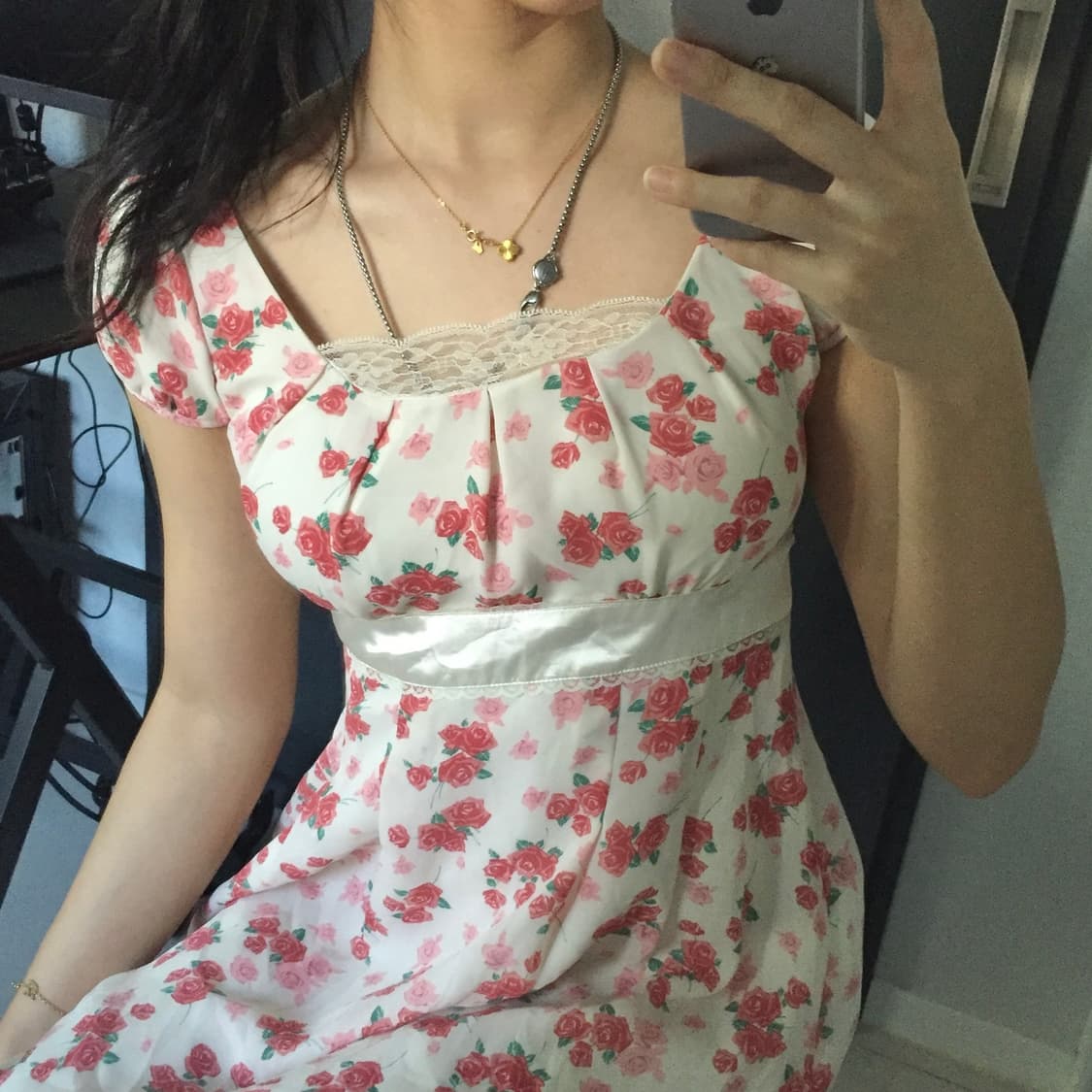 플라워 로즈 레이스 히메갸루 원피스 상품이미지4