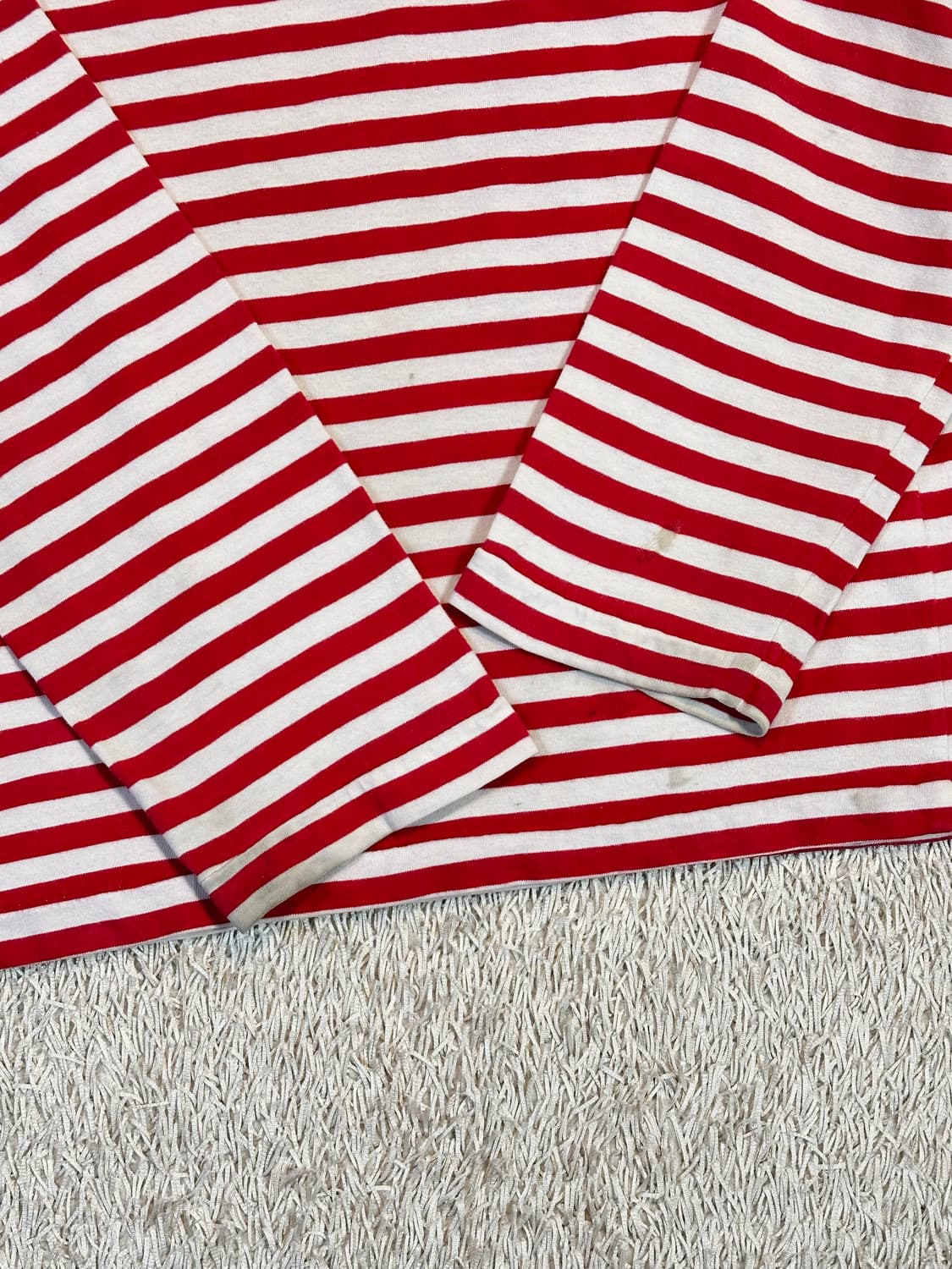 꼼데가르송 레드 하트와펜 스트라이프 긴팔 보더티 레드 상품이미지5