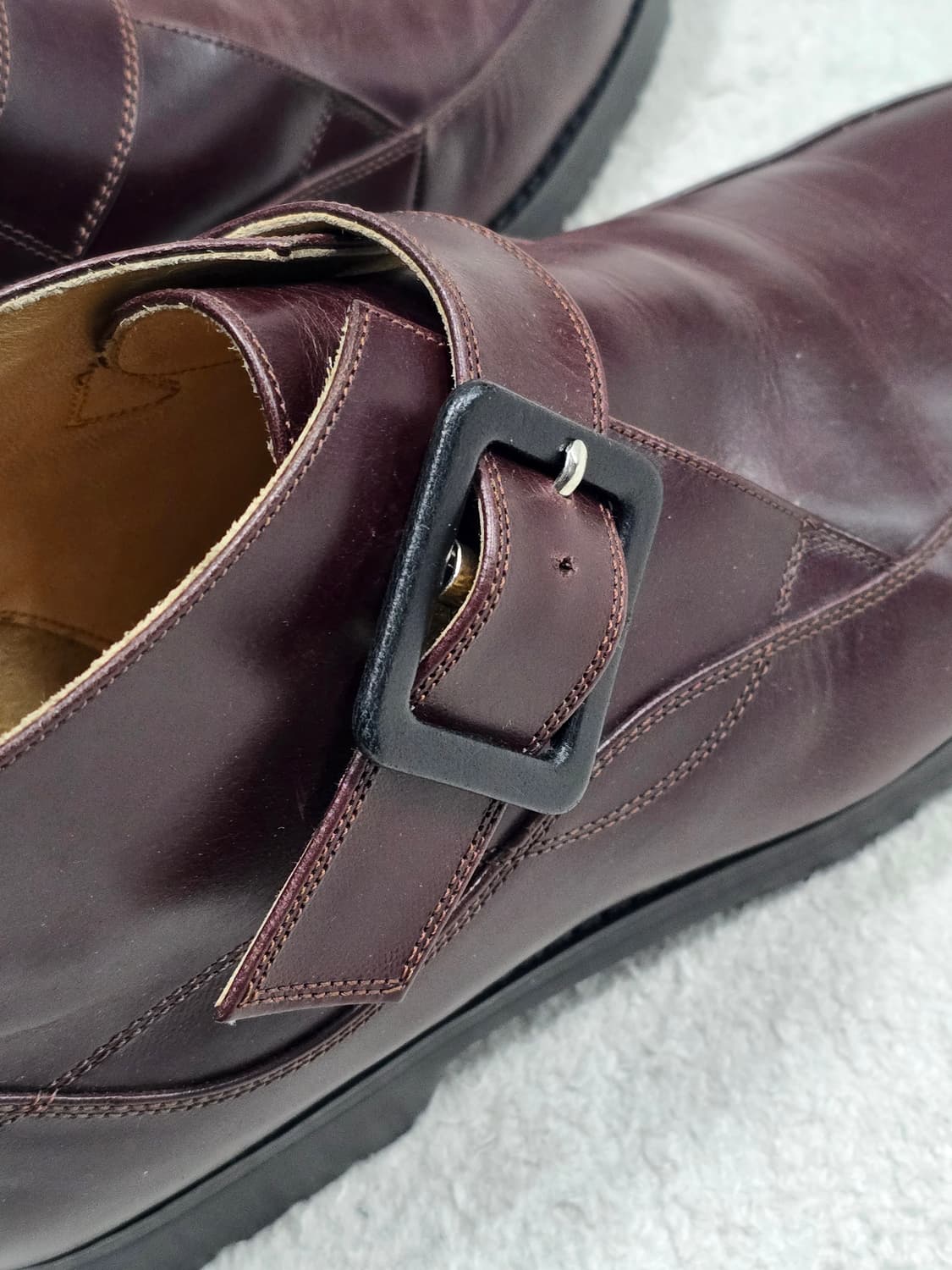 Rabokigoshi 라보키고시 블랙 가죽 버클 앵클 부츠 235 상품이미지3