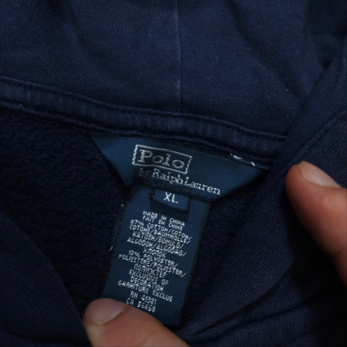 폴로 랄프 로렌 후드 집업 XL 네이비 상품이미지4