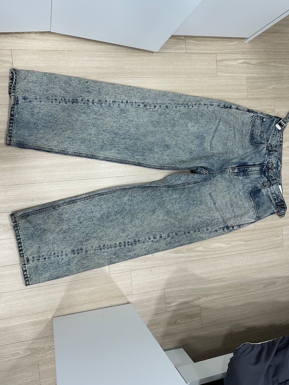 [M] yiyae 이예 와이드 코팅 데님 팬츠 상품이미지3