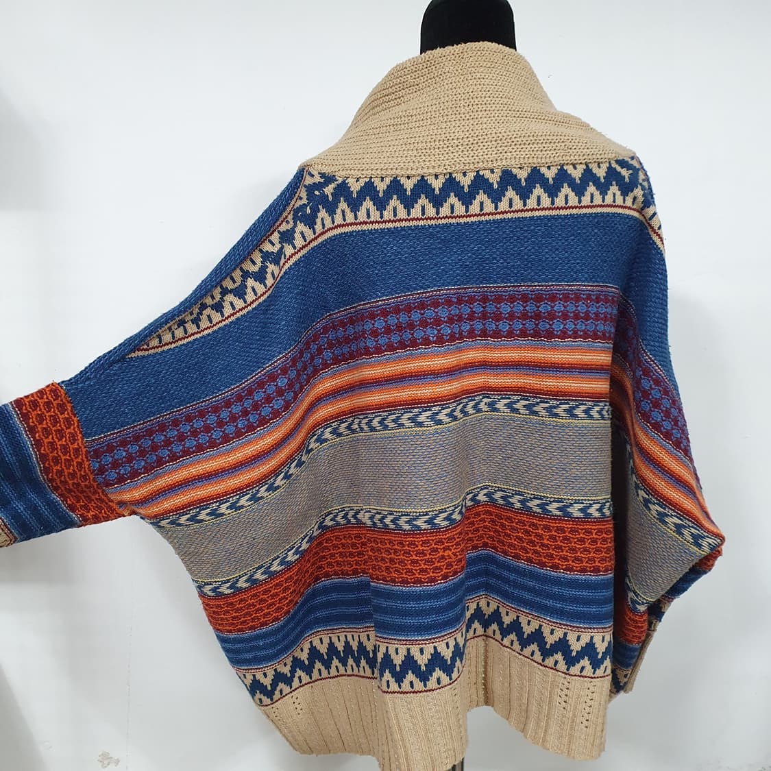 빈티지 에스닉 노르딕 가오리핏 떡코버튼 니트 가디건 모리걸 하구미 상품이미지2